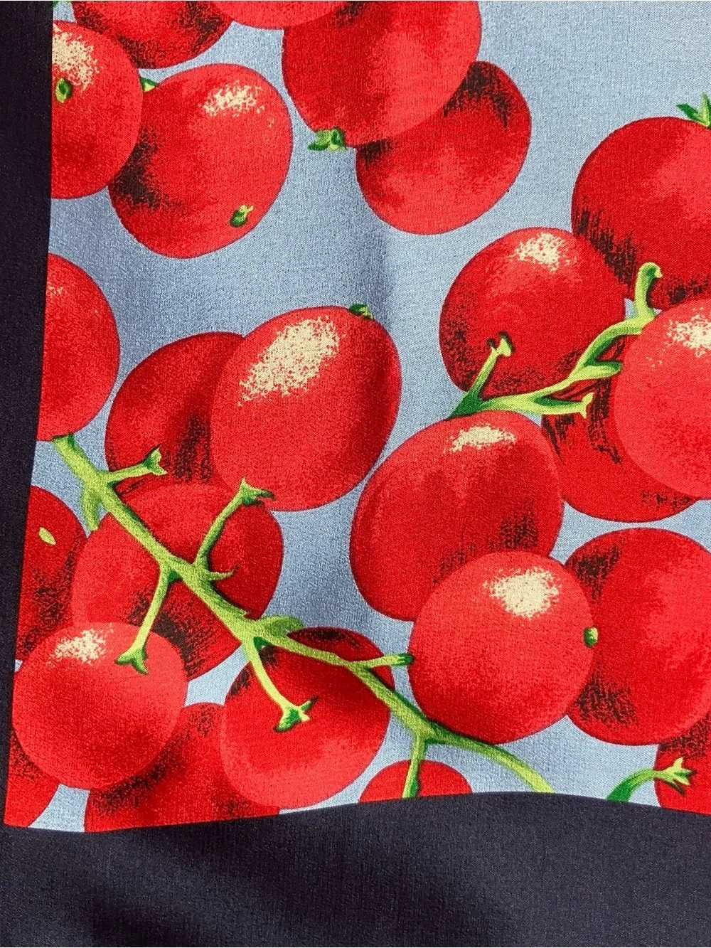 Adrienne Vittadini Pure Silk Fruit Print Scarf 34” square